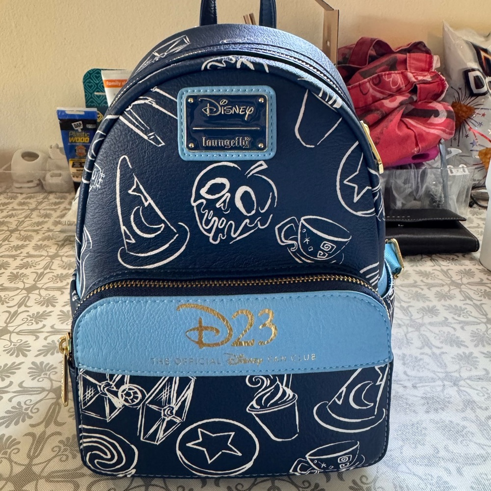 Disney Blue Backpack with Magical Icons